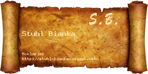 Stuhl Bianka névjegykártya